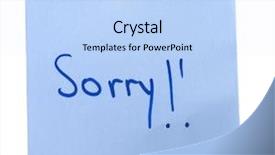  Presentation with note - Amazing theme having adhesive note sorry backdrop and a light blue colored foreground