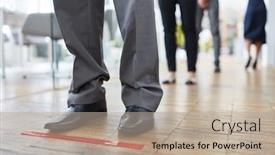  Presentation with marker - Amazing presentation having adhesive-tape-as-a-distance backdrop and a mint green colored foreground