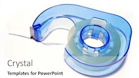  Presentation with tape - Audience pleasing slides consisting of adhesive-tape-dispenser-isolated backdrop and a cream colored foreground