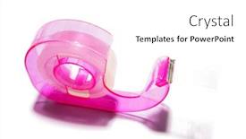  Presentation with tape - Presentation having adhesive-tape-dispenser-isolated background and a white colored foreground
