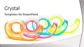  Presentation with tape - Cool new presentation theme with adhesive-tape-isolated-on-white and a white colored foreground