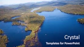 Presentation with aircraft cabin - Slides enhanced with adirondack forests and lakes summer background and a  colored foreground
