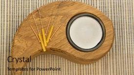  Presentation with chinese medicine acupuncture - Slides featuring adjacent traditional chinese medicine alternative background and a coral colored foreground