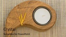  Presentation with chinese medicine acupuncture - Colorful presentation theme enhanced with adjacent traditional chinese medicine alternative backdrop and a coral colored foreground