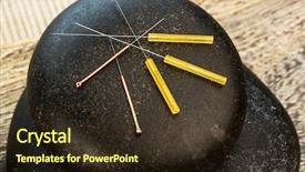  Presentation with alternative medicine - PPT theme featuring adjacent traditional chinese medicine alternative background and a tawny brown colored foreground