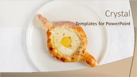  Presentation with traditional - Slide deck enhanced with adjarian-khachapuri-traditional-georgian-dish background and a lemonade colored foreground