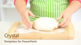  Presentation with flour - Slide set with thatched houses with a dormers old and new styles of architecture background and a mint green colored foreground