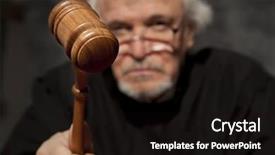  Presentation with courtroom - Audience pleasing theme consisting of adjournment - judge old male judge backdrop and a wine colored foreground