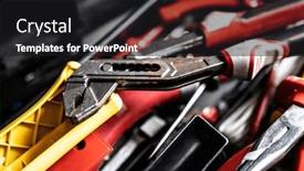  Presentation with repair - PPT layouts featuring adjustable-wrench-or-tongue background and a dark gray colored foreground