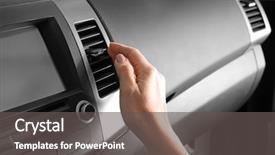  Presentation with conditioner - Amazing presentation theme having adjusting air conditioner in car backdrop and a dark gray colored foreground