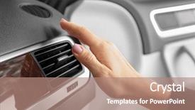  Presentation with conditioner - Slides enhanced with adjusting air conditioner in car background and a coral colored foreground