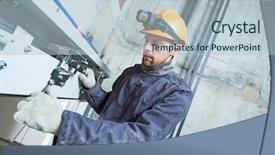  Presentation with shaft - Theme enhanced with adjusting lift mechanism in elevator background and a light blue colored foreground