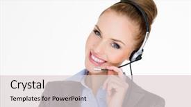  Presentation with secretary - Slide set consisting of admin assistant secretary or call background and a lemonade colored foreground