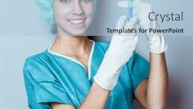  Presentation with vaccination - Presentation theme enhanced with administering vaccination background and a light blue colored foreground