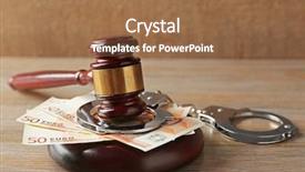  Presentation with law - Amazing presentation having administration money - law gavel with euro backdrop and a coral colored foreground