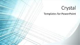  Presentation with high rise building - Slide deck enhanced with administration money - panoramic and perspective wide angle background and a cool aqua colored foreground