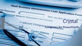  Presentation with business loan - Presentation theme with administration money - small business loan application background and a sky blue colored foreground