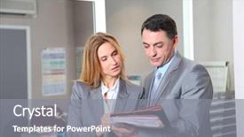  Presentation with administrative assistant - Presentation enhanced with administrative assistant - business people meeting background and a gray colored foreground