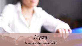  Presentation with secretary - Theme consisting of administrative assistant - business secretary typing on computer background and a coral colored foreground