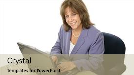  Presentation with executive assistant - Beautiful slides featuring cesarean - newborn baby resting in hospital backdrop and a soft green colored foreground