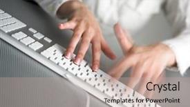  Presentation with administrative assistant - Presentation theme having administrative assistant - secretary speed business speedy typing background and a mint green colored foreground