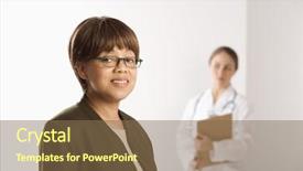  Presentation with african american patient - Amazing slide set having administrative health - african american middle-aged female patient backdrop and a  colored foreground
