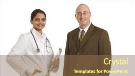  Presentation with indian woman bridal face - Beautiful PPT theme featuring administrative health - indian mid adult woman doctor backdrop and a tawny brown colored foreground