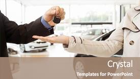  Presentation with safety interacting customers - Cool new slides with administrative professional day - salesman offering car key backdrop and a  colored foreground