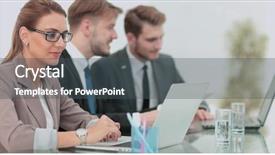  Presentation with successful - Beautiful slide set featuring administrative support - successful business group working backdrop and a dark gray colored foreground