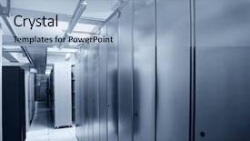  Presentation with server - Presentation with adminstrative - communication server center interior background and a light blue colored foreground