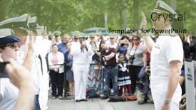  Presentation with fleet - Slide deck having admiral-phil-davidson-commander background and a violet colored foreground