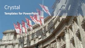  Presentation with england - Slide set enhanced with admiralty arch london england background and a teal colored foreground