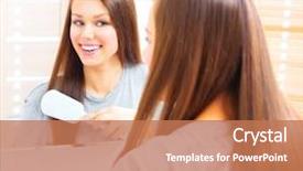  Presentation with teenage girl - Beautiful slide deck featuring admire - beautiful smiling teenage girl is backdrop and a coral colored foreground