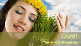  Presentation with green and purple mardi gras - Cool new presentation theme with admiring the bright green grass backdrop and a  colored foreground