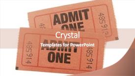  Presentation with event management company - Presentation enhanced with admission tickets to an event background and a coral colored foreground