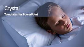  Presentation with moving patient to hospital bed - Slide set with admit - close-up of patient sleeping background and a ocean colored foreground