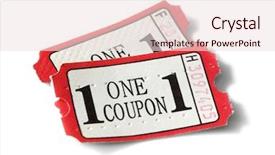  Presentation with coupon - Presentation with old train - admission coupon or ticket isolated background and a lemonade colored foreground