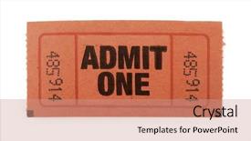  Presentation with ticket - Amazing presentation theme having admission ticket to an event backdrop and a red colored foreground