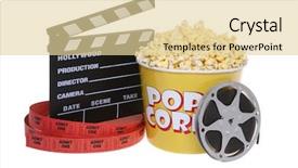  Presentation with movie reel - Cool new slides with admit - movie theater still life backdrop and a light gray colored foreground