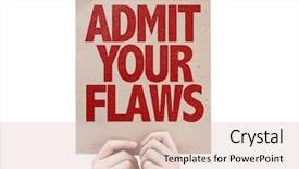  Presentation with flaws - Slides having admit your flaws cardboard isolated background and a lemonade colored foreground
