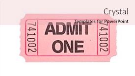  Presentation with ticket - PPT layouts featuring admittance-ticket-isolated background and a lemonade colored foreground