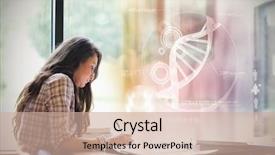  Presentation with dna - Cool new PPT theme with adn - illustration of dna against gorgeous backdrop and a coral colored foreground