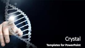  Presentation with dna molecule - Colorful presentation design enhanced with adn - science concept image of human backdrop and a black colored foreground