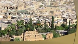  Presentation with north africa - Slide set consisting of adobe - aerial view on medina background and a soft green colored foreground