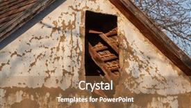  Presentation with rural - Presentation design consisting of adobe - attic of an abbandoned house background and a coral colored foreground