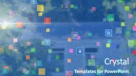  Presentation with digital - Theme featuring adobe - digital composite of connectors icons background and a ocean colored foreground