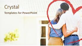  Presentation with rear view mirror - Colorful theme enhanced with adobe - heart against rear view backdrop and a  colored foreground