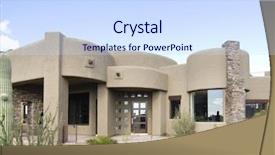  Presentation with new home - Cool new presentation theme with adobe - modern new south west home backdrop and a  colored foreground