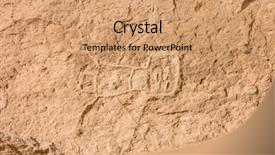  Presentation with petroglyphs - Slide deck featuring adobe - native american petroglyphs or hieroglyphs background and a coral colored foreground