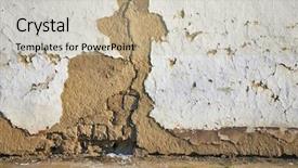  Presentation with wall falling - PPT theme consisting of adobe - old house wall falling apart background and a mint green colored foreground